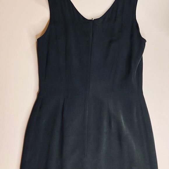 Patrick Collection 100% Silk Little Black Sheath Dress – Size 8 Elegant Classic - Picture 10 of 12
